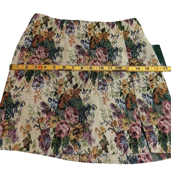 Wild Fable Coquette Romantic Floral Garden Mini Jacquard Tapestry Y2K Miniskirt - Picture 7 of 14